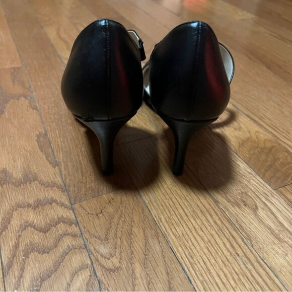 Life Stride Soft System Black Strappy High Heel Shoes Pointed Toe - Picture 8 of 11